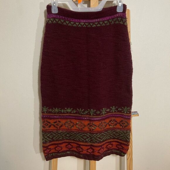 Peruvian Connection 100% Wool Skirt stretchy size small - Picture 1 of 5